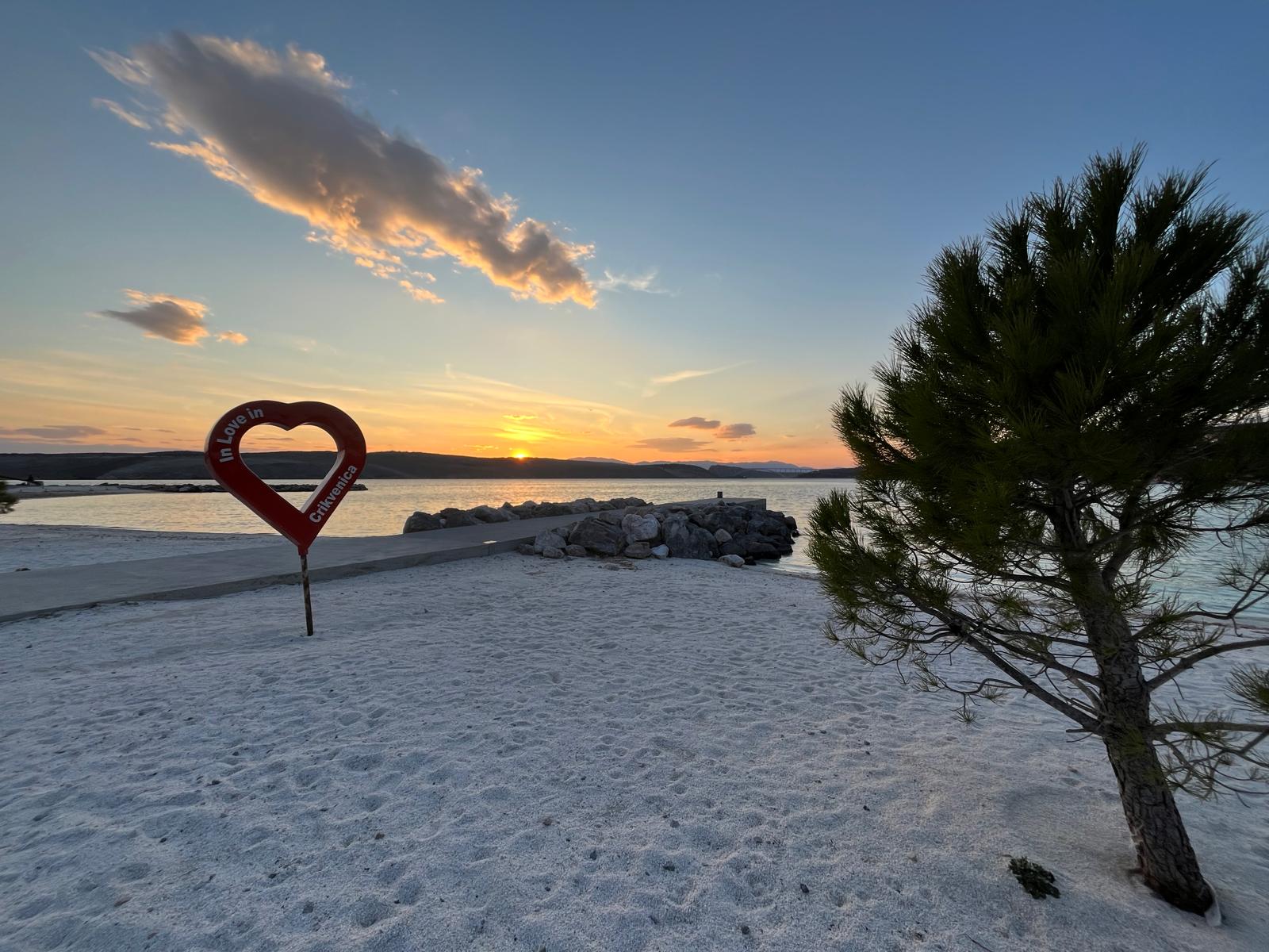 Jadranovo beach at sunset