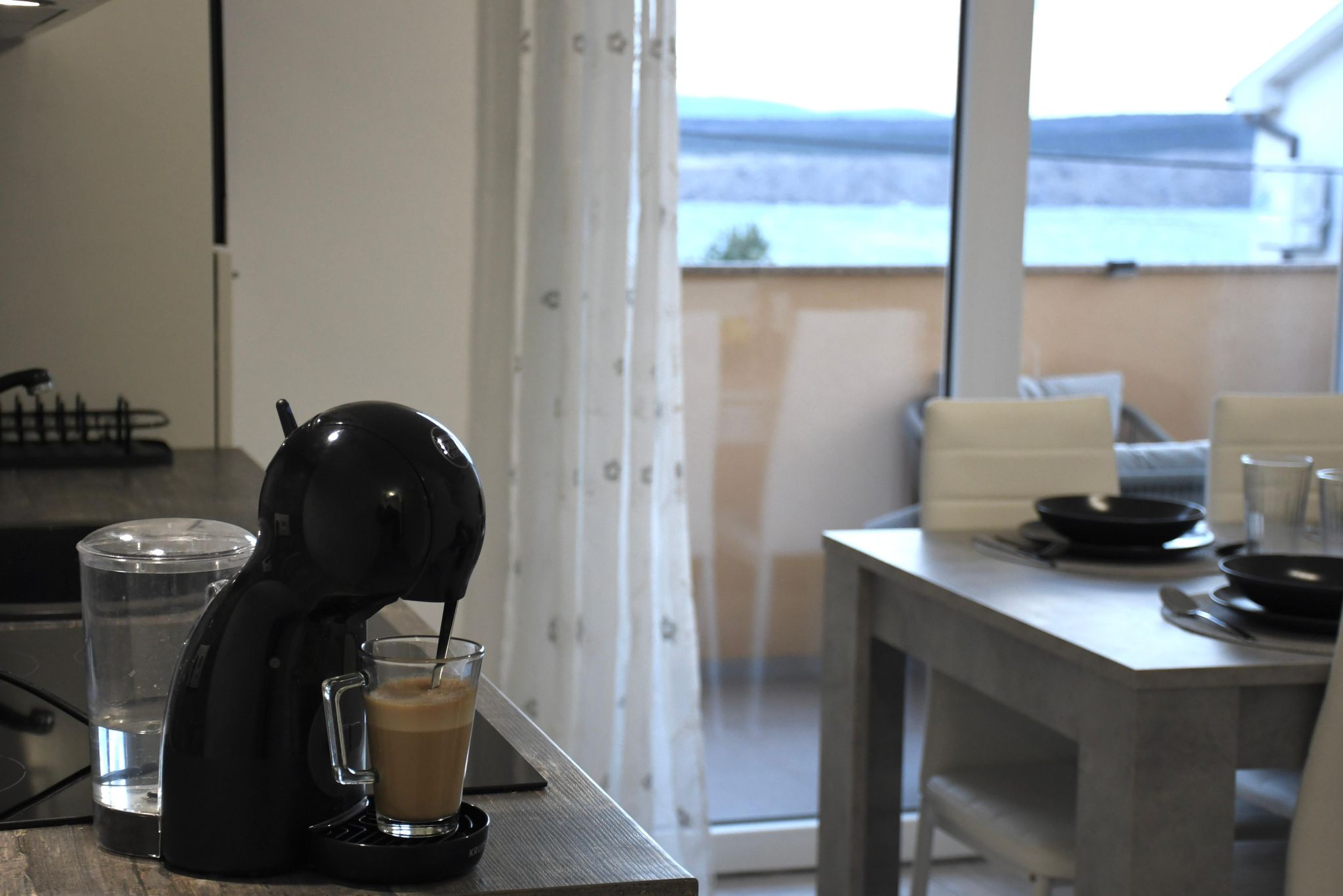 Morning coffee by the window